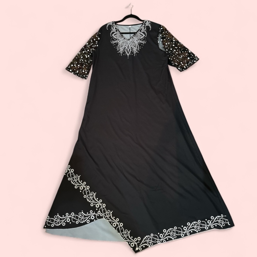 Black Embellished Maxi Dress – Size XL – Tall Girl Friendly – NWOT - Picture 5 of 9